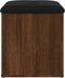 vidaXL - Opbergbankje - 42x42x45 - cm - bewerkt - hout - bruin - eikenkleur
