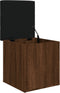 vidaXL - Opbergbankje - 42x42x45 - cm - bewerkt - hout - bruin - eikenkleur