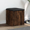 vidaXL - Opbergbankje - 42x42x45 - cm - bewerkt - hout - gerookt - eikenkleurig