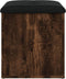 vidaXL - Opbergbankje - 42x42x45 - cm - bewerkt - hout - gerookt - eikenkleurig