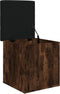 vidaXL - Opbergbankje - 42x42x45 - cm - bewerkt - hout - gerookt - eikenkleurig