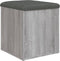 vidaXL - Opbergbankje - 42x42x45 - cm - bewerkt - hout - grijs - sonoma - eikenkleurig