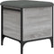 vidaXL - Opbergbankje - 42x42x45 - cm - bewerkt - hout - grijs - sonoma - eikenkleurig
