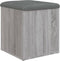 vidaXL - Opbergbankje - 42x42x45 - cm - bewerkt - hout - grijs - sonoma - eikenkleurig
