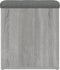 vidaXL - Opbergbankje - 42x42x45 - cm - bewerkt - hout - grijs - sonoma - eikenkleurig