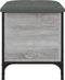 vidaXL - Opbergbankje - 42x42x45 - cm - bewerkt - hout - grijs - sonoma - eikenkleurig
