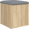 vidaXL - Opbergbankje - 42x42x45 - cm - bewerkt - hout - sonoma - eikenkleurig