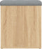 vidaXL - Opbergbankje - 42x42x45 - cm - bewerkt - hout - sonoma - eikenkleurig