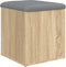 vidaXL - Opbergbankje - 42x42x45 - cm - bewerkt - hout - sonoma - eikenkleurig