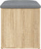 vidaXL - Opbergbankje - 42x42x45 - cm - bewerkt - hout - sonoma - eikenkleurig