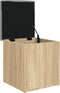 vidaXL - Opbergbankje - 42x42x45 - cm - bewerkt - hout - sonoma - eikenkleurig