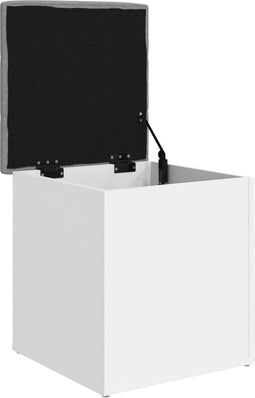 vidaXL - Opbergbankje - 42x42x45 - cm - bewerkt - hout - wit