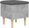 vidaXL - Opbergbankje - 42x42x46 - cm - bewerkt - hout - betongrijs