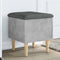 vidaXL - Opbergbankje - 42x42x46 - cm - bewerkt - hout - betongrijs