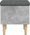 vidaXL - Opbergbankje - 42x42x46 - cm - bewerkt - hout - betongrijs