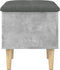 vidaXL - Opbergbankje - 42x42x46 - cm - bewerkt - hout - betongrijs