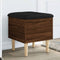 vidaXL - Opbergbankje - 42x42x46 - cm - bewerkt - hout - bruin - eikenkleur