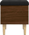 vidaXL - Opbergbankje - 42x42x46 - cm - bewerkt - hout - bruin - eikenkleur