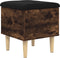 vidaXL - Opbergbankje - 42x42x46 - cm - bewerkt - hout - gerookt - eikenkleurig