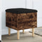 vidaXL - Opbergbankje - 42x42x46 - cm - bewerkt - hout - gerookt - eikenkleurig