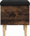 vidaXL - Opbergbankje - 42x42x46 - cm - bewerkt - hout - gerookt - eikenkleurig