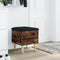 vidaXL - Opbergbankje - 42x42x46 - cm - bewerkt - hout - gerookt - eikenkleurig