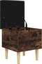 vidaXL - Opbergbankje - 42x42x46 - cm - bewerkt - hout - gerookt - eikenkleurig
