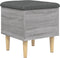 vidaXL - Opbergbankje - 42x42x46 - cm - bewerkt - hout - grijs - sonoma - eikenkleurig