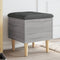 vidaXL - Opbergbankje - 42x42x46 - cm - bewerkt - hout - grijs - sonoma - eikenkleurig