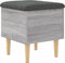 vidaXL - Opbergbankje - 42x42x46 - cm - bewerkt - hout - grijs - sonoma - eikenkleurig