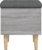 vidaXL - Opbergbankje - 42x42x46 - cm - bewerkt - hout - grijs - sonoma - eikenkleurig