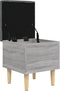 vidaXL - Opbergbankje - 42x42x46 - cm - bewerkt - hout - grijs - sonoma - eikenkleurig