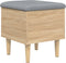 vidaXL - Opbergbankje - 42x42x46 - cm - bewerkt - hout - sonoma - eikenkleurig