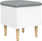 vidaXL - Opbergbankje - 42x42x46 - cm - bewerkt - hout - wit