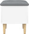 vidaXL - Opbergbankje - 42x42x46 - cm - bewerkt - hout - wit