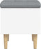 vidaXL - Opbergbankje - 42x42x46 - cm - bewerkt - hout - wit