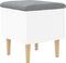 vidaXL - Opbergbankje - 42x42x46 - cm - bewerkt - hout - wit