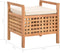 vidaXL - Opbergbankje - 49x48x49 - cm - massief - walnotenhout