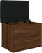 vidaXL - Opbergbankje - 62x42x45 - cm - bewerkt - hout - bruin - eikenkleur