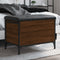 vidaXL - Opbergbankje - 62x42x45 - cm - bewerkt - hout - bruin - eikenkleur