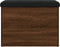 vidaXL - Opbergbankje - 62x42x45 - cm - bewerkt - hout - bruin - eikenkleur