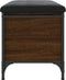 vidaXL - Opbergbankje - 62x42x45 - cm - bewerkt - hout - bruin - eikenkleur