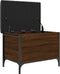vidaXL - Opbergbankje - 62x42x45 - cm - bewerkt - hout - bruin - eikenkleur
