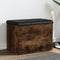 vidaXL - Opbergbankje - 62x42x45 - cm - bewerkt - hout - gerookt - eikenkleurig