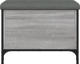 vidaXL - Opbergbankje - 62x42x45 - cm - bewerkt - hout - grijs - sonoma - eikenkleurig