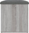 vidaXL - Opbergbankje - 62x42x45 - cm - bewerkt - hout - grijs - sonoma - eikenkleurig