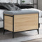 vidaXL - Opbergbankje - 62x42x45 - cm - bewerkt - hout - sonoma - eikenkleurig