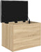 vidaXL - Opbergbankje - 62x42x45 - cm - bewerkt - hout - sonoma - eikenkleurig