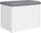 vidaXL - Opbergbankje - 62x42x45 - cm - bewerkt - hout - wit