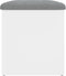 vidaXL - Opbergbankje - 62x42x45 - cm - bewerkt - hout - wit